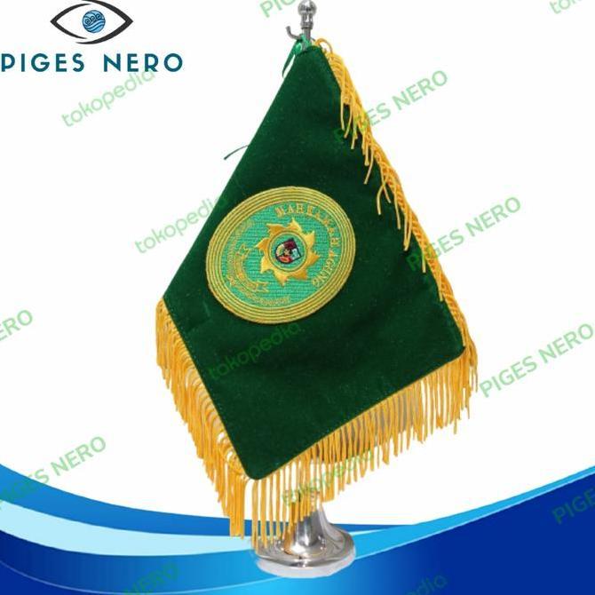 Bendera Meja Mahkamah Agung Bordir + Tiang Stainless