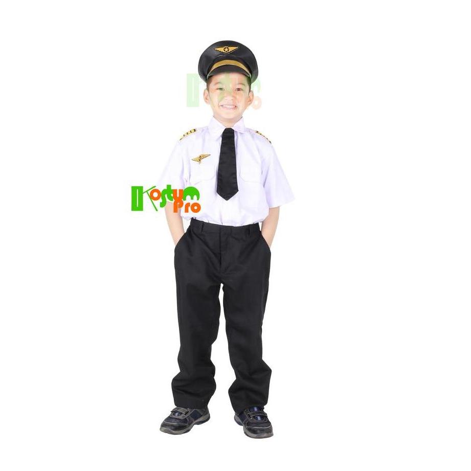 KOSTUM PILOT UK 10 (10-11 TAHUN) BAJU PROFESI KARNAVAL TERMURAH KEREN