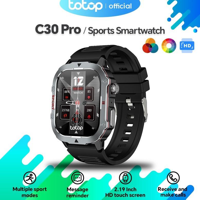 flash sale totop smartwatch c30pro sports bluetooth smartband 2.19 inch hd screen full touch bluetoo