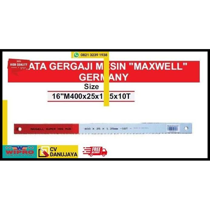 TERBARU MATA GERGAJI MESIN 16" M400X25X1.25X10T MAXWELL GERMANY 