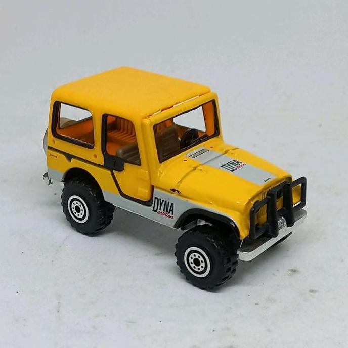 REALTOY ACTION CITY JEEP CJ5 KUNING LOOSE DIECAST 1/60 (S)