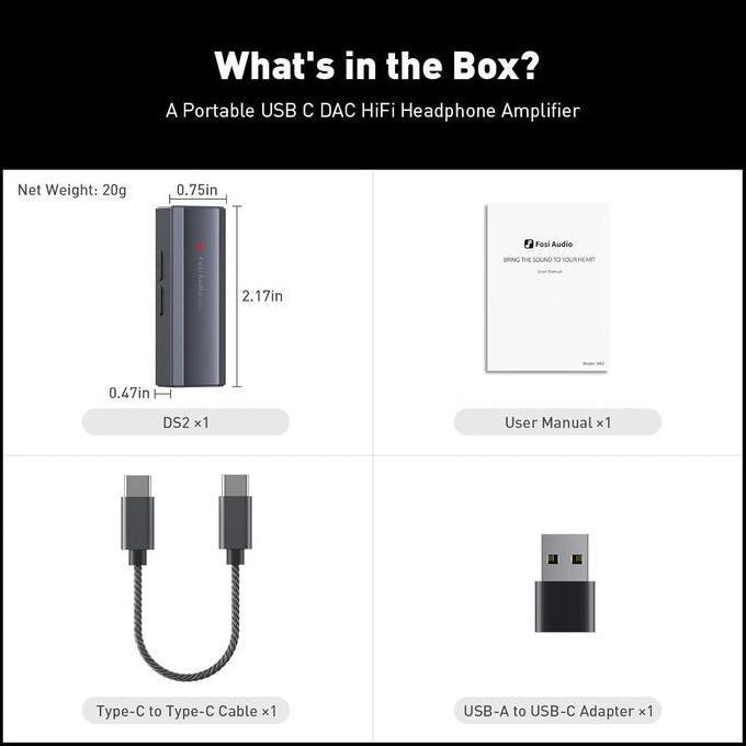 Sale Fosi Audio Ds2 2024 Dual Cirrus Logic Cs43131 Usb Dac Headphone Amplifier
