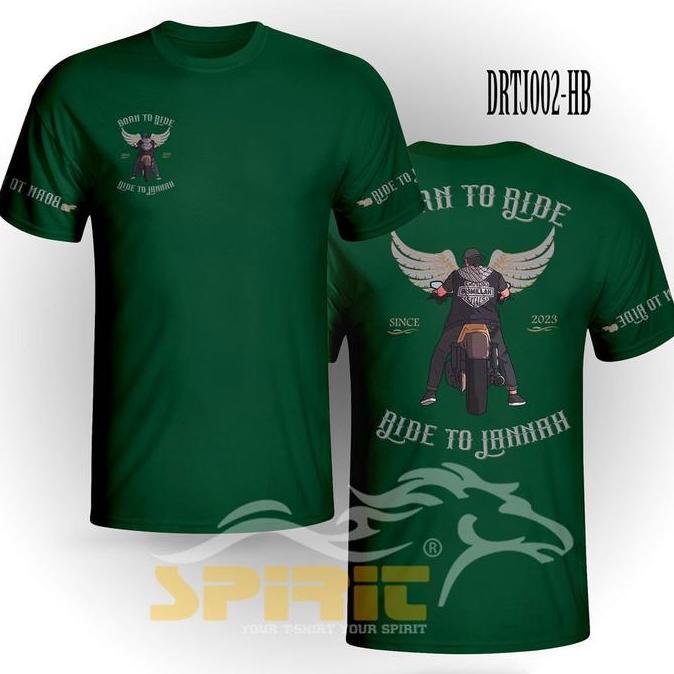 Baju Bikers Dakwah Kaos Motor Dakwah Islami/Kaos Born to Ride Ride to Jannah