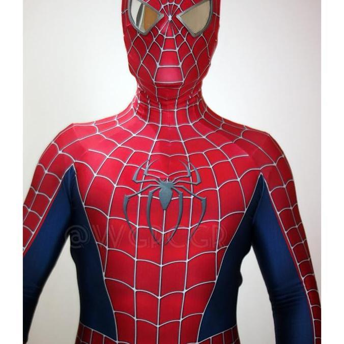 kostum suit spiderman raimi tobey maguire webbed 2002