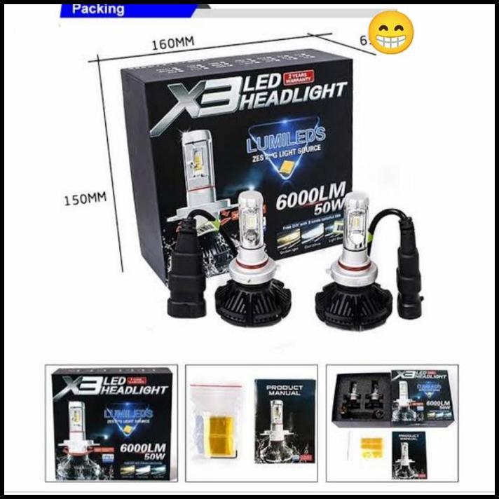 HOT DEAL LAMPU DEPAN MOBIL ALL NEW SIRION 2019 LED X3 H11 H4 UNIVERSAL 