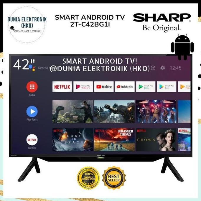 Murah Sharp 2T-C42Bg1I Smart Android Led Tv 42 Inch 42" Hd 2Tc42Bg1I Hdr