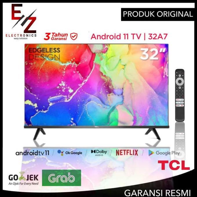 Promo Tcl 32A7 Android 11 Panel Hd A+ Tv 32 Inchi Android Tcl 32A7 New 2022