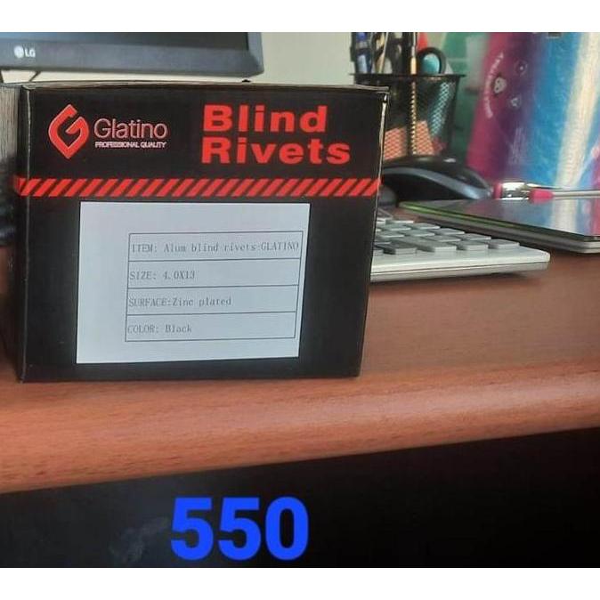 Grosir Paku Rivet Warna Blind Rivet 550 Black Brown White 4 Mm X 12,7 Mm