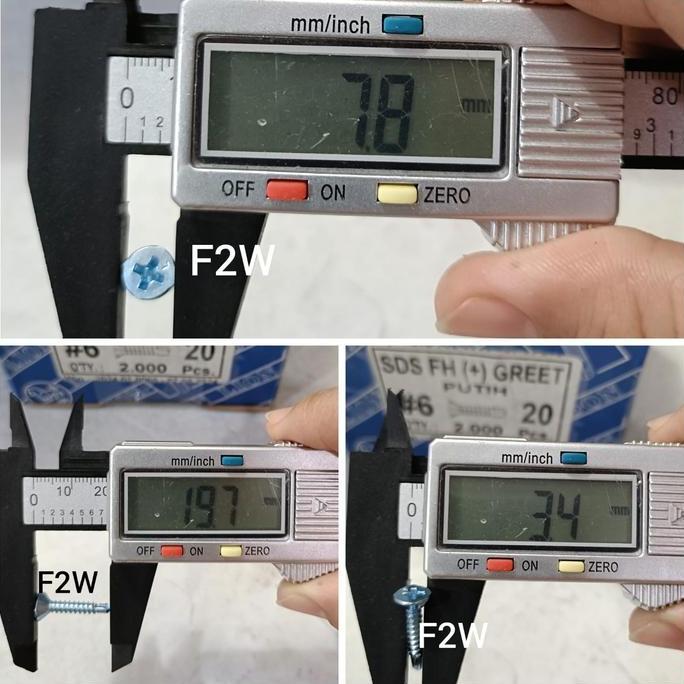 Promo #6X20 Sds Fh (+) Greet 6X20 Moon Lion Skrup Roofing Grc Putih Skrup Kalsi Grc Sds #6X20 Carlsi