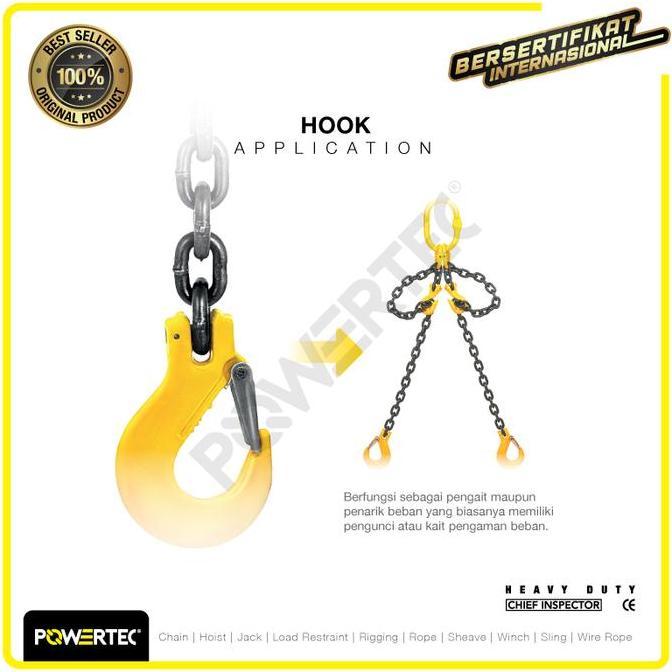 Promo Swivel Hook With Latch 2 Ton Powertec