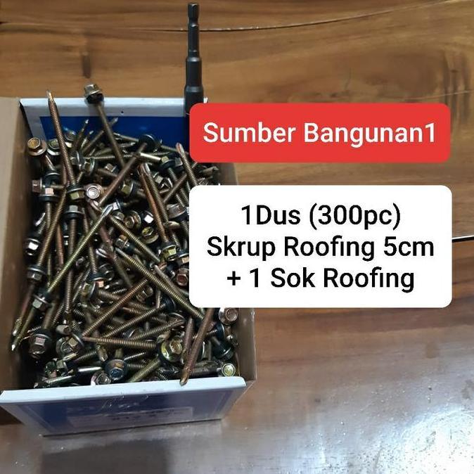 Sale Sekrup Roofing 5Cm 1 Kotak Roofing 12 X 50 1 Dus Skrup Spandek