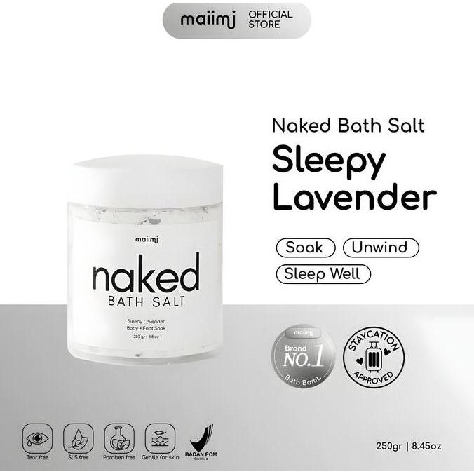 Selikobrter  - Maiimi - Naked Bath Salt: Sleepy Lavender | Bath Salt | Garam Mandi