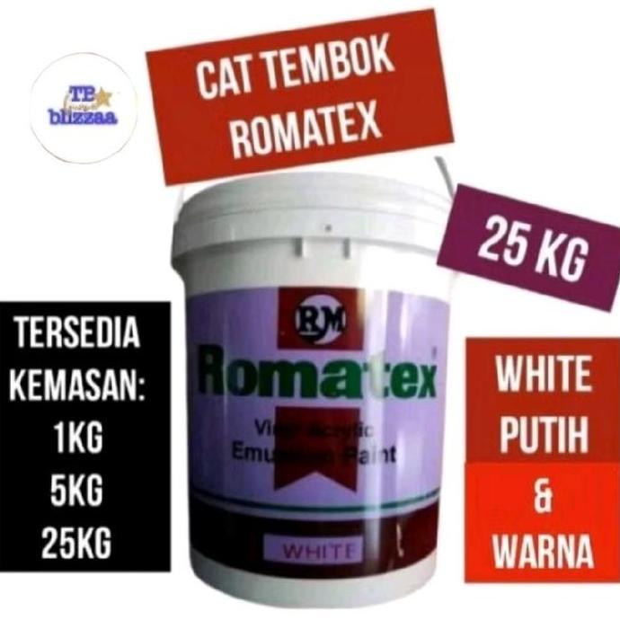 Murah Cat Tembok Romatex 25Kg Pail Romatex 25Kg Interior Exterior Romatex Setara Metrolite Cat Tembo