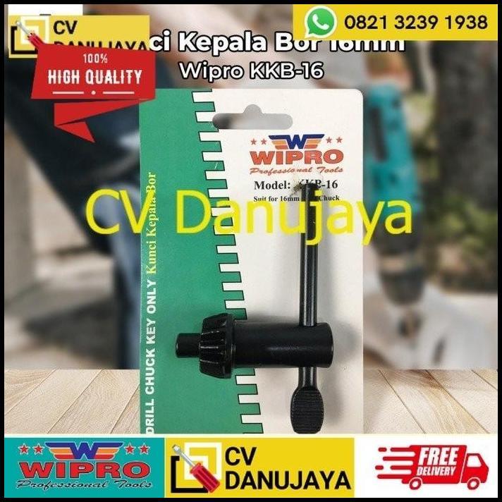 TERLARIS WIPRO KKB-16 KUNCI KEPALA BOR 16MM KUNCI BOR 16MM HITAM KEY CHUCK DRIL !!!!!!