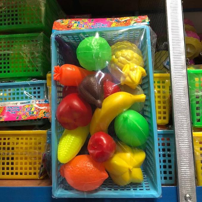 MAINAN BUAH BUAHAN KANTONG PLASTIK B 506 & B 510 507 509 SAYUR SAYURAN MURAH MERIAH PASARAN PISANG A