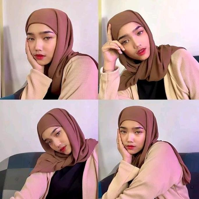 Promo Pashmina+Inner 2 in 1 - Azzura Scarf (Kerudung Ceruti Baby Doll Premium Wanita Muslim) Square 