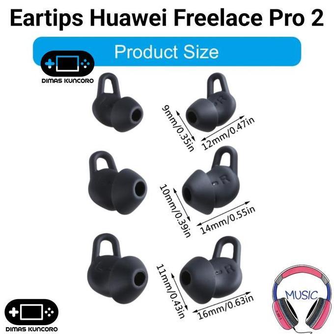 TERBARU|TERMURAH|BARU|PREMIUM|ORIGINAL|GARANSI|DISKON|PROMO EARTIPS HUAWEI FREELACE PRO 2 SILICONE S