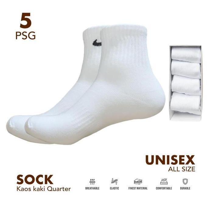 Paket Hemat Kaos Kaki Sport - Kaos kaki Quarter Sport Unisex Pria dan Wanita HM