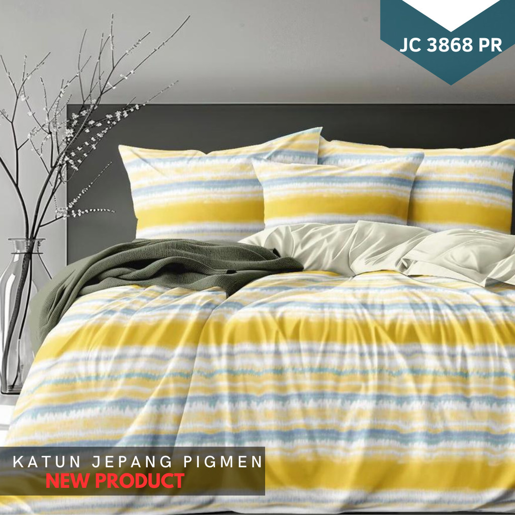 Sprei Katun Jepang Karet Keliling Ukuran 160x200