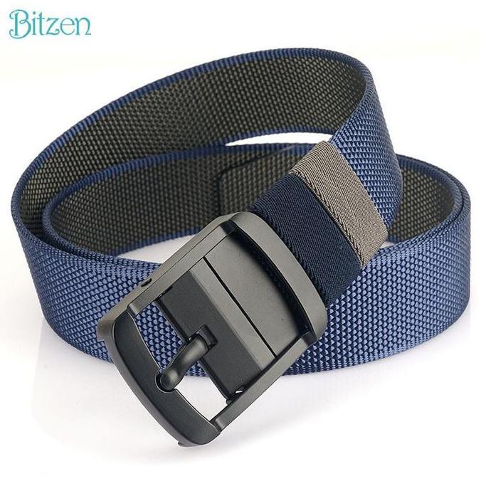 Bitzen Ikat Pinggang Pria Hijau Tentara Nylon Canvas Sabuk Pria Dewasa Men Belt HT
