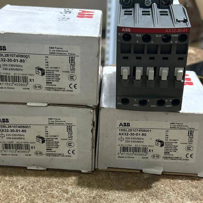 Kontaktor Abb Ax32-30-01-80 Ax32-30-01 220V 1Sbl281074R8001 Promo