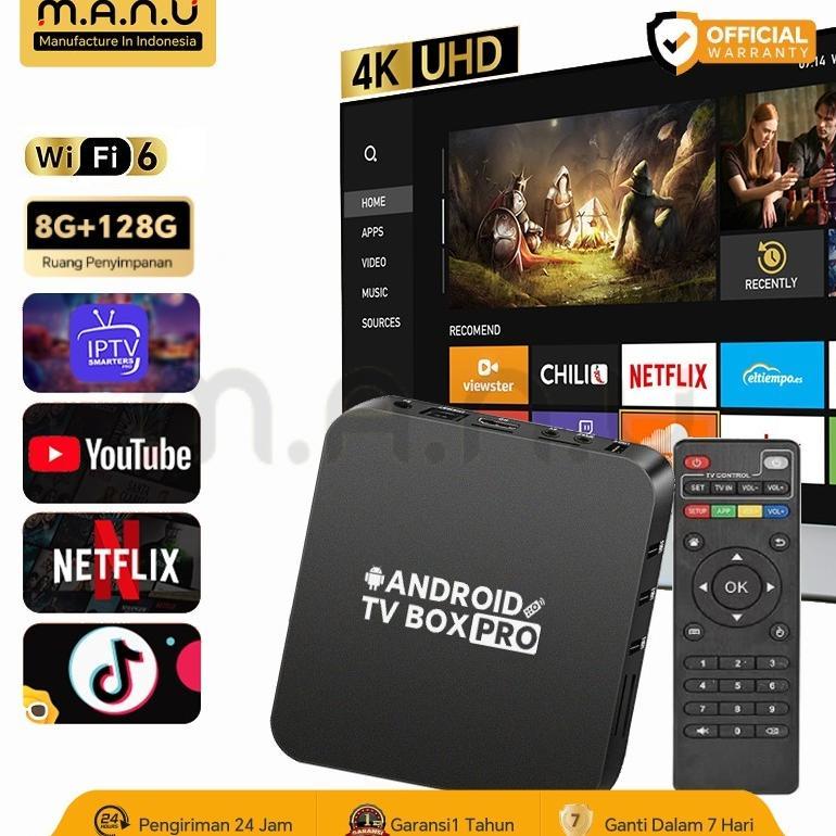 hot deals manu android tv box 4k hd set-top box stb 8+128g 2.4ghz wifi smart home theater media play