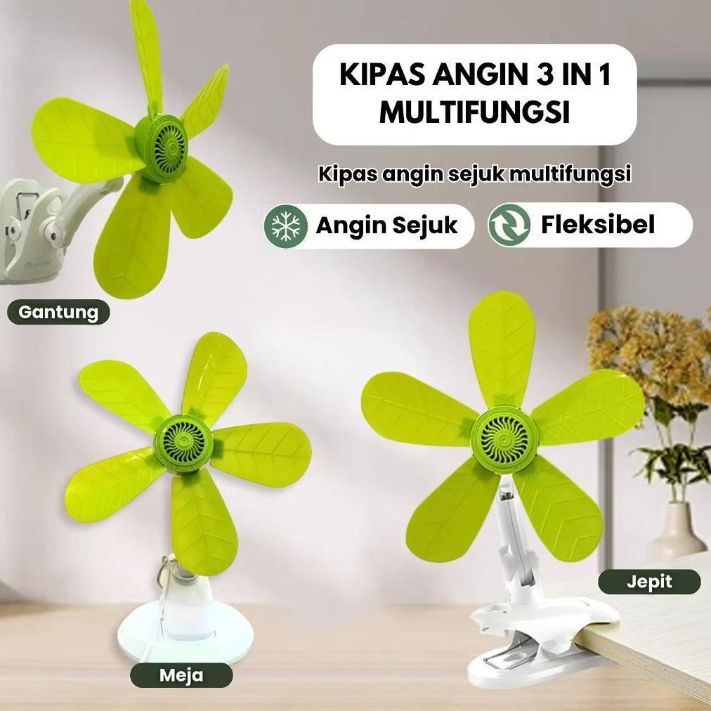 PROMO TERBARU Kipas Angin 3 IN 1 Multifungsi Kipas Mini Fan Jepit Tempel Meja Kipas Angin Listrik Ga