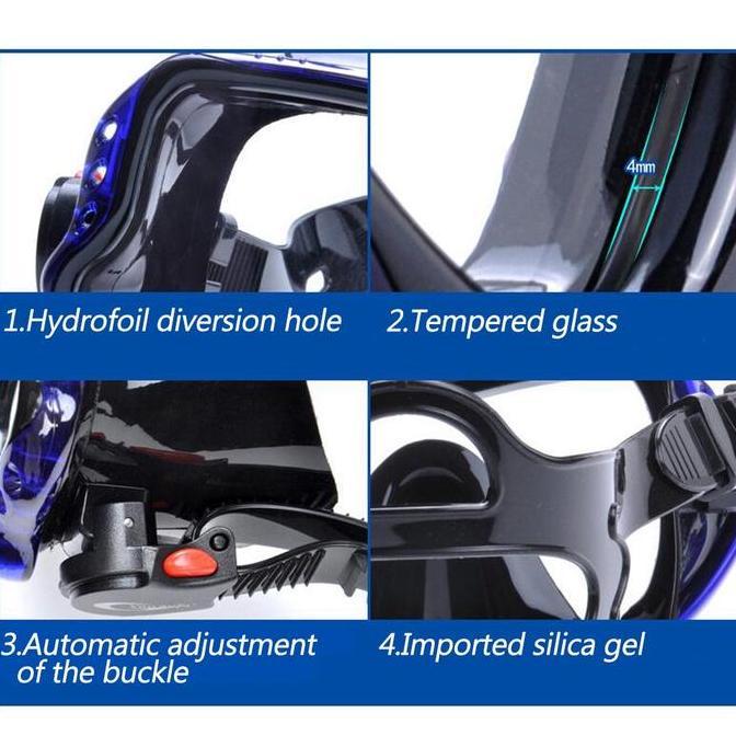 pradipta.riyadi - Set Alat Selam Snorkel Snorkling Diving/Kacamata Diving Selam/Kacamata Selam Divin