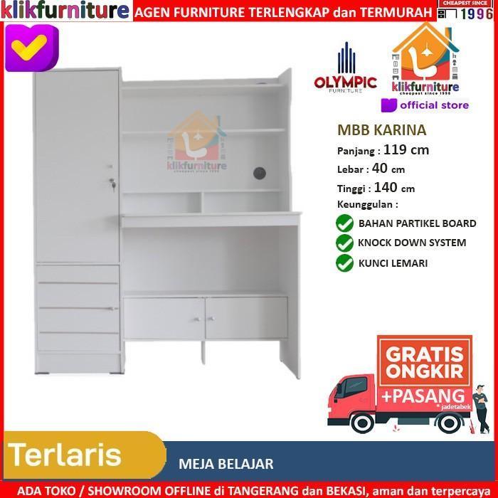 OLYMPIC Meja Belajar Putih Minimalis MBB KARIN