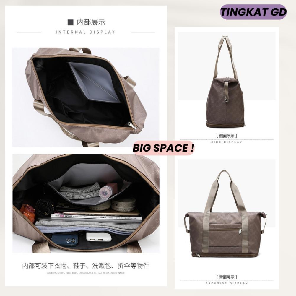HOT [JUMBO TINGKAT ] Tas Pakaian Import Fashion Bahan TEBAL Bisa Diperbesar Tas Travelling Tas Pakai