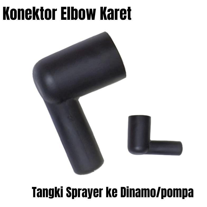 Promo Cod Konektor Elbow Karet Sprayer Elektrik Ke Dinamo Pompa Tangki ><