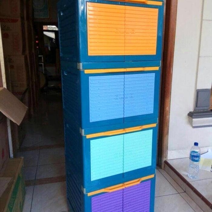 Lemari plastik club Jumbo susun 4/Lemari Plastik Besar Susun 4 Club