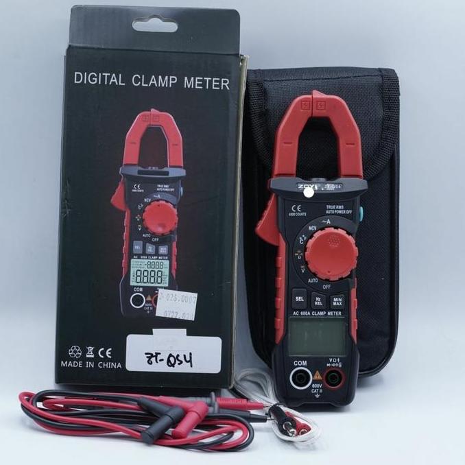 TERBARU - ZT-QS4 Tang Ampere Multimeter 4000 Count AC Current Diode NCV Digital Clamp Meter 600A Cur