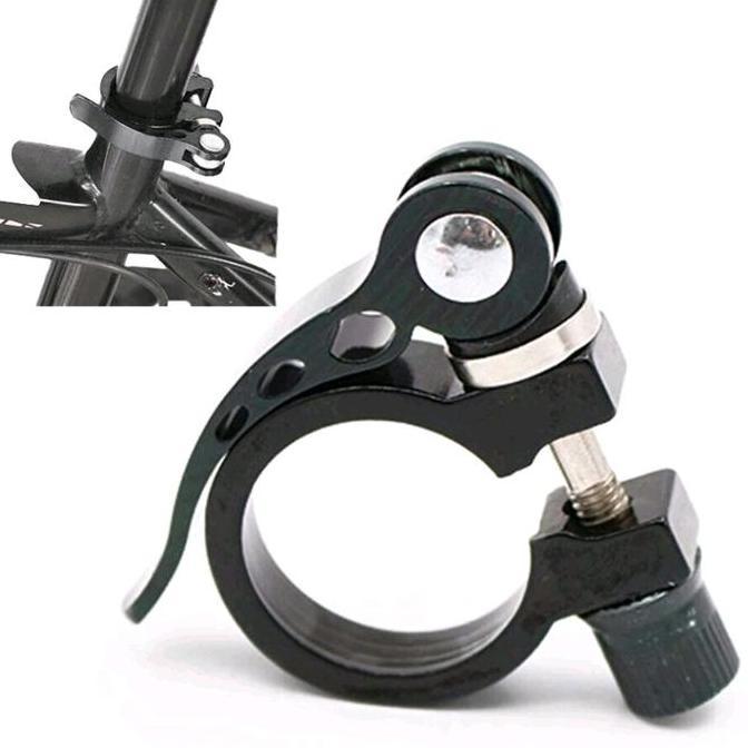 Klem Seatpost 34.9 QR Kuncian Tiang Seat Post Sepeda Seat Post Clamp Quick Release Seat Post