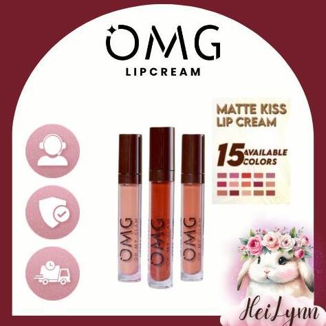 Ulipstik- Omg Mattelash Lip Cream Oh My Glam Tahan 12 Jam Pewarna Bibir Gloss Lipcream Lipstick Lips