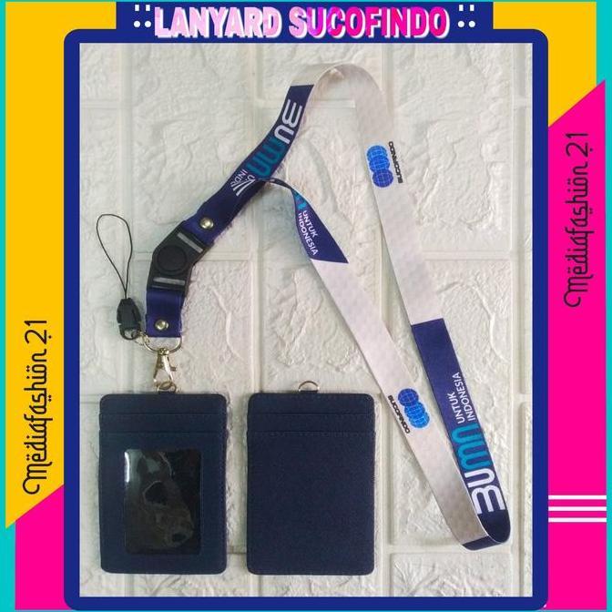 Ready SUCOFINDO BUMN Lanyard / Tali Gantungan ID Card - Free Strap ID, HP