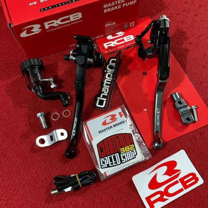 Master Rem Handle Rem Tromol Matic RCB Racing Boy S1 14mm Black Grey