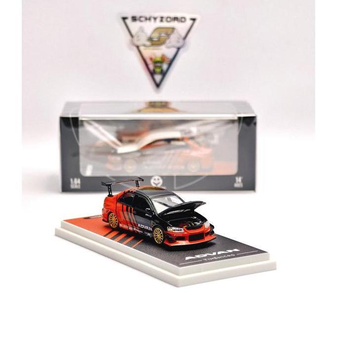 Ready Time Micro Mitsubishi Lancer Evolution EVO IX ADVAN JDM Japan GT Wing Open Hood Limited Editio