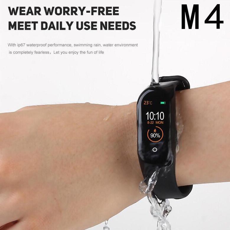 EXCLUSIVE Smartwatch M4 Smartband Anti Air Support Android dan iOs Fitur Lengkap