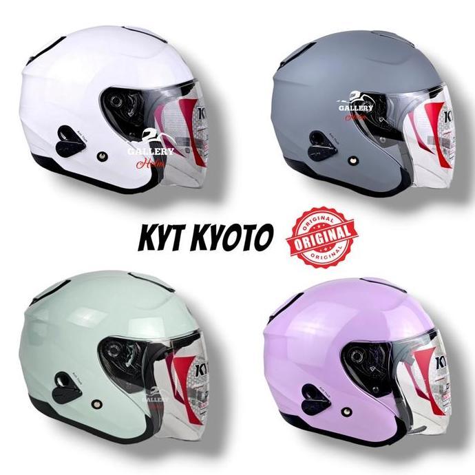 Kyt Kyoto R Original All Varian Helmet Motorcycle Kaca Visor Smoke Leopard