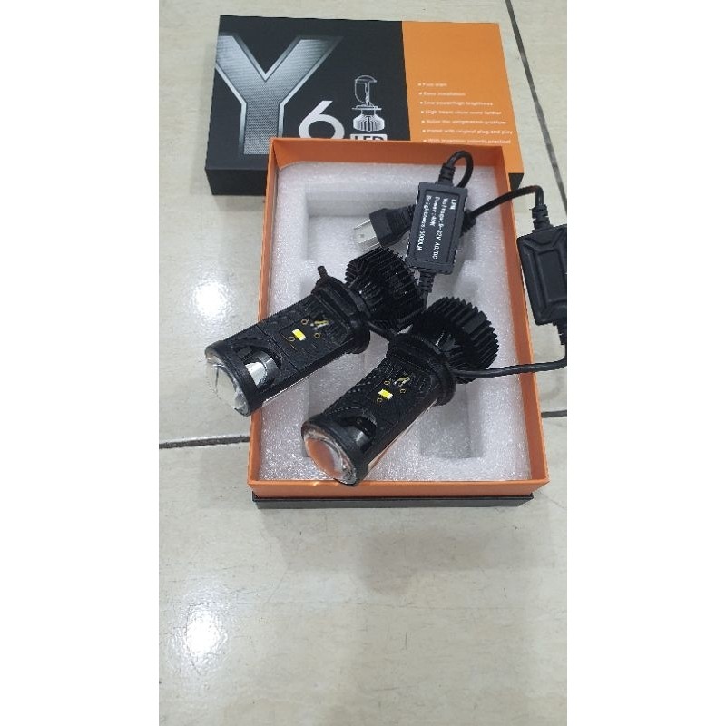 Lampu Led Mini Projie Y6D H4 50W Super Terang