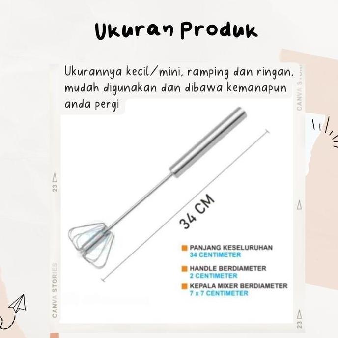 Baraskaksuja - Mixer Tangan Otomatis Manual Isi 2 Pcs Mixer Mini Pengocok Telur Hand Mixer Beter Bie