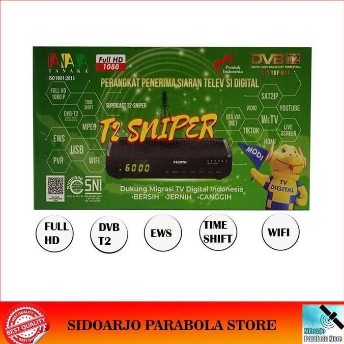 DISKON SPESIAL - Set Top Box STB TV Digital DVBT2 Tanaka Sniper DVB-T2 UHF SNI Resmi