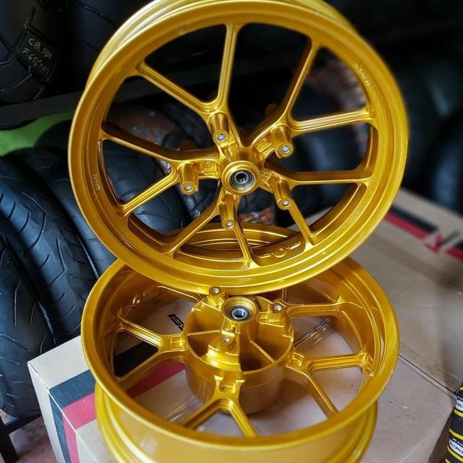 VELG VROSSI COBRA NINJA 250 FI LEBAR GOLD CANDY SET DOUBLE DISK