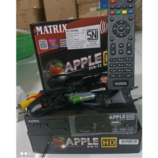 HOT DEAL - Set Top Box Tv Digital Matrix Apple Merah HD STB Matrix apple