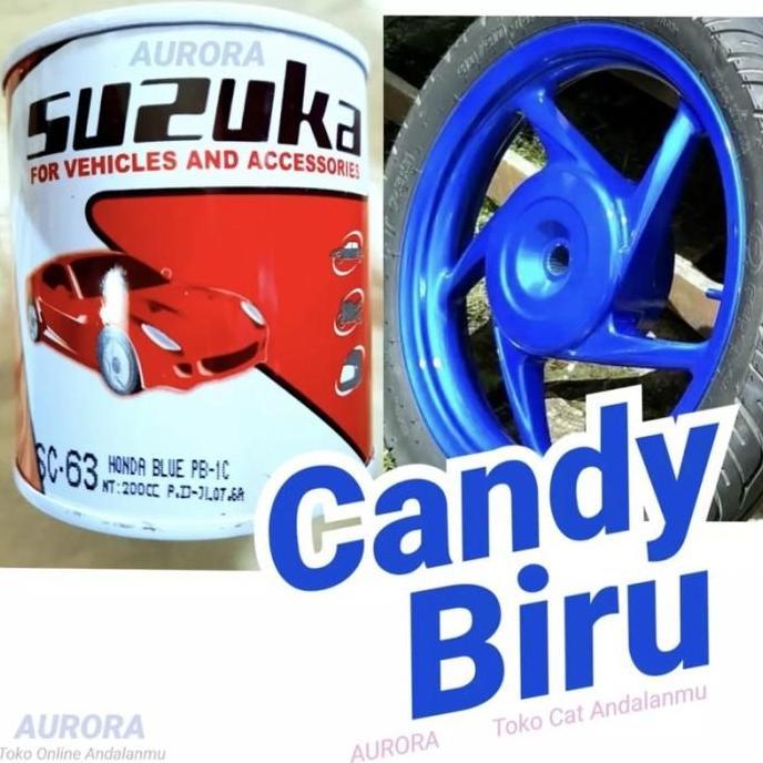 Promo [JAWA,BALI,SUMATRA,KALSEL] Cat SUZUKA SC63 Honda Blue PB-1C Biru Candy Tone Candytone 200ml Du