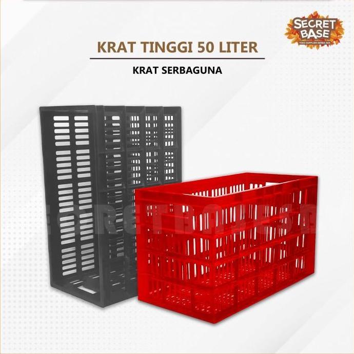 KRAT TINGGI 50 LITER - Krat Rak Piring / Keranjang Pakaian Serbaguna