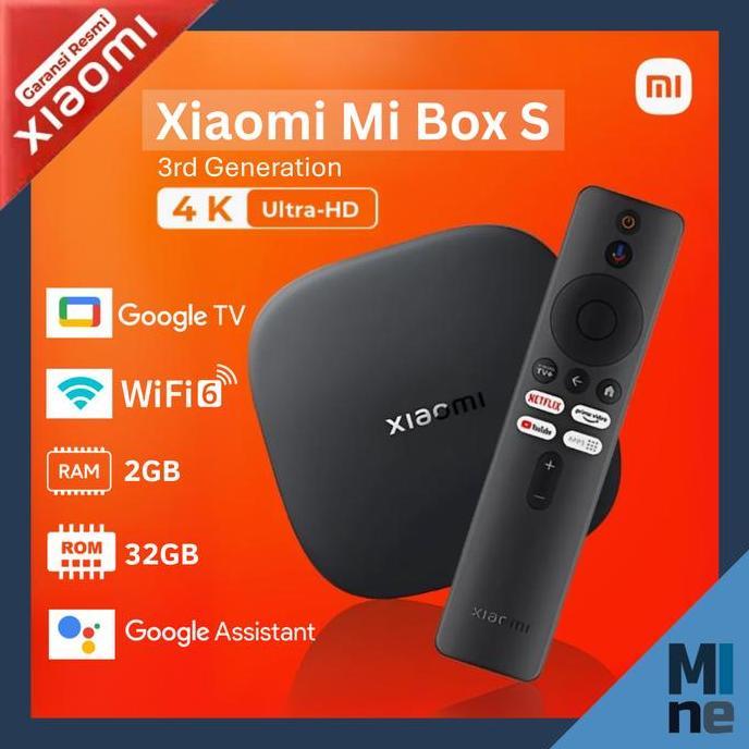MURAH BERKUALITAS - Xiaomi TV Box S (3rd Gen) 4K UHD Image Quality HDR10 Dolby Vision WiFi-6 Google 