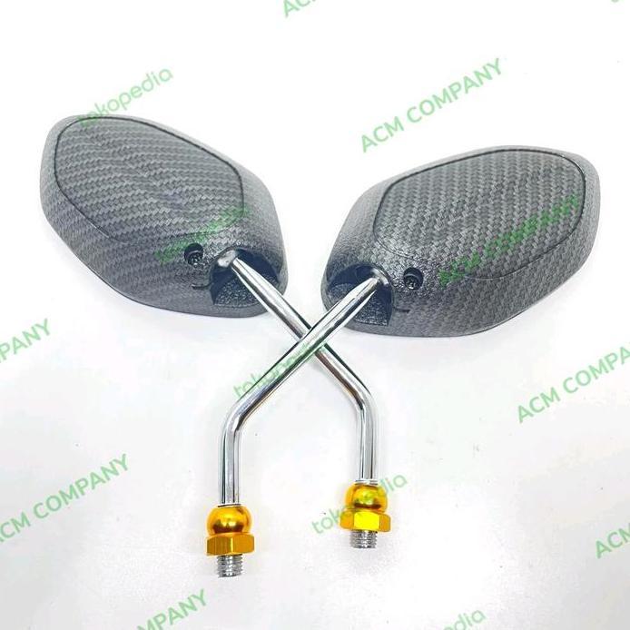 Spion Beat Carbon Tangkai Pendek Crome Beat New Scoopy Vario New