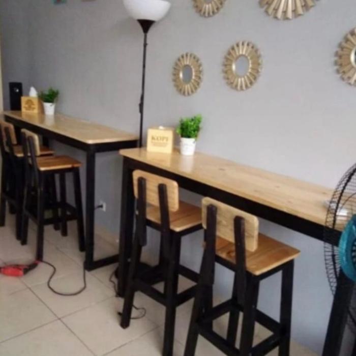 meja bar cafe/meja bar kayu jati balanda
